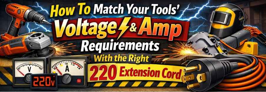 How To Match Your Tools’ Voltage & Amp Requirements with the Right 220 Extension Cord