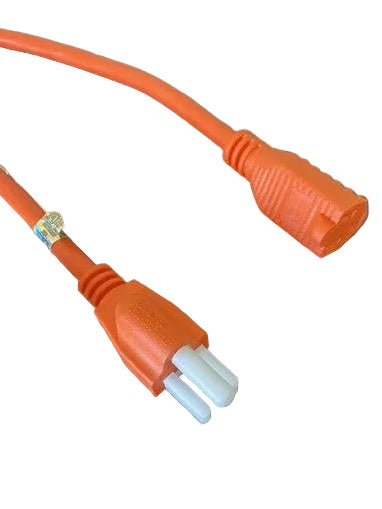 10FT Nema 5-15P to Nema 5-15R Orange Extension Cord16/3 SJTW NA 13A 125V