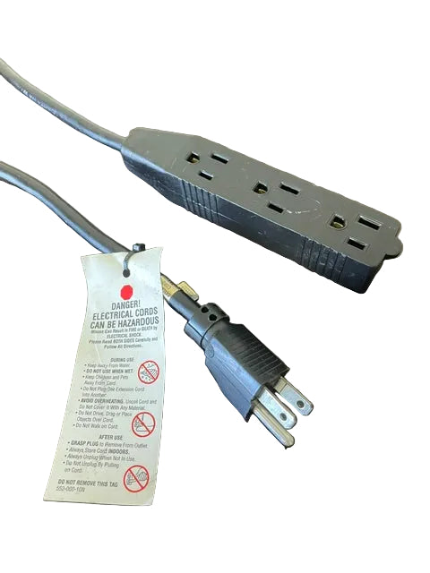 1FT NEMA 5-15P to Nema 5-15TT Extension Cord 16/3 SJTW NA
