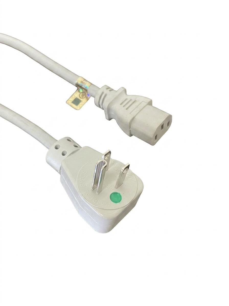 NEMA 5-15P HOSPITAL GRADE RIGHT ANGLE TO IEC-320 C-13