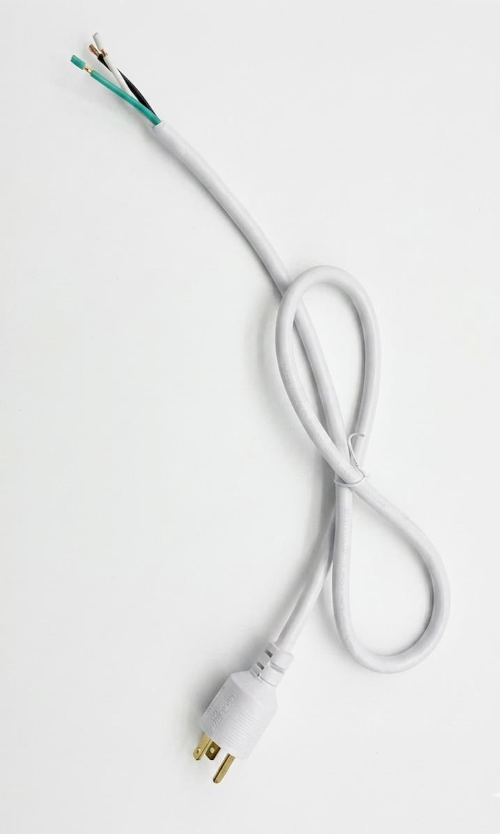 4Ft Nema  L7-20P to ROJ & Strip 12/3 SJTOW White Heavy Duty Twist Lock Power Cord