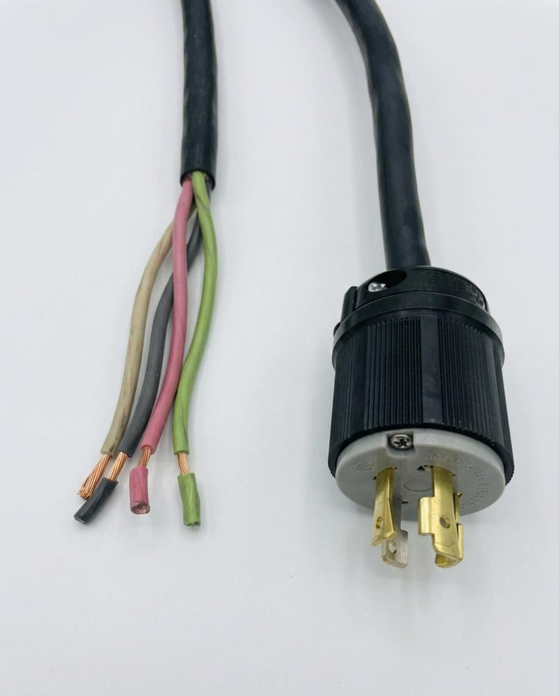 10FT Nema  L14-30P Hand Assembled plug to ROJ 6" & Strip 5/8" Heavy Duty Power Cord 10/4 SJOOW