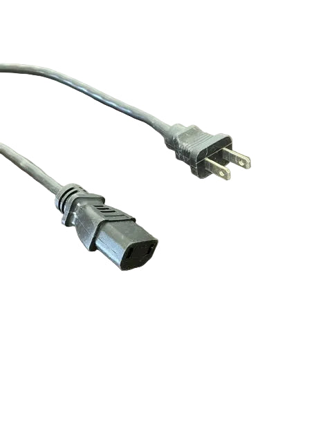 8FT NEMA 1-15P to IEC-320 C-17 Computer Power Cord 18/2 SVT NA 10A 125V