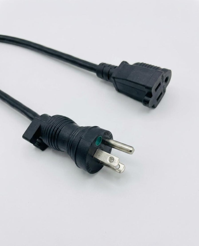 10FT NEMA 5-15PH to 5-15R Hospital Extension Cord with Cord Lock 16/3 SJTOW NA