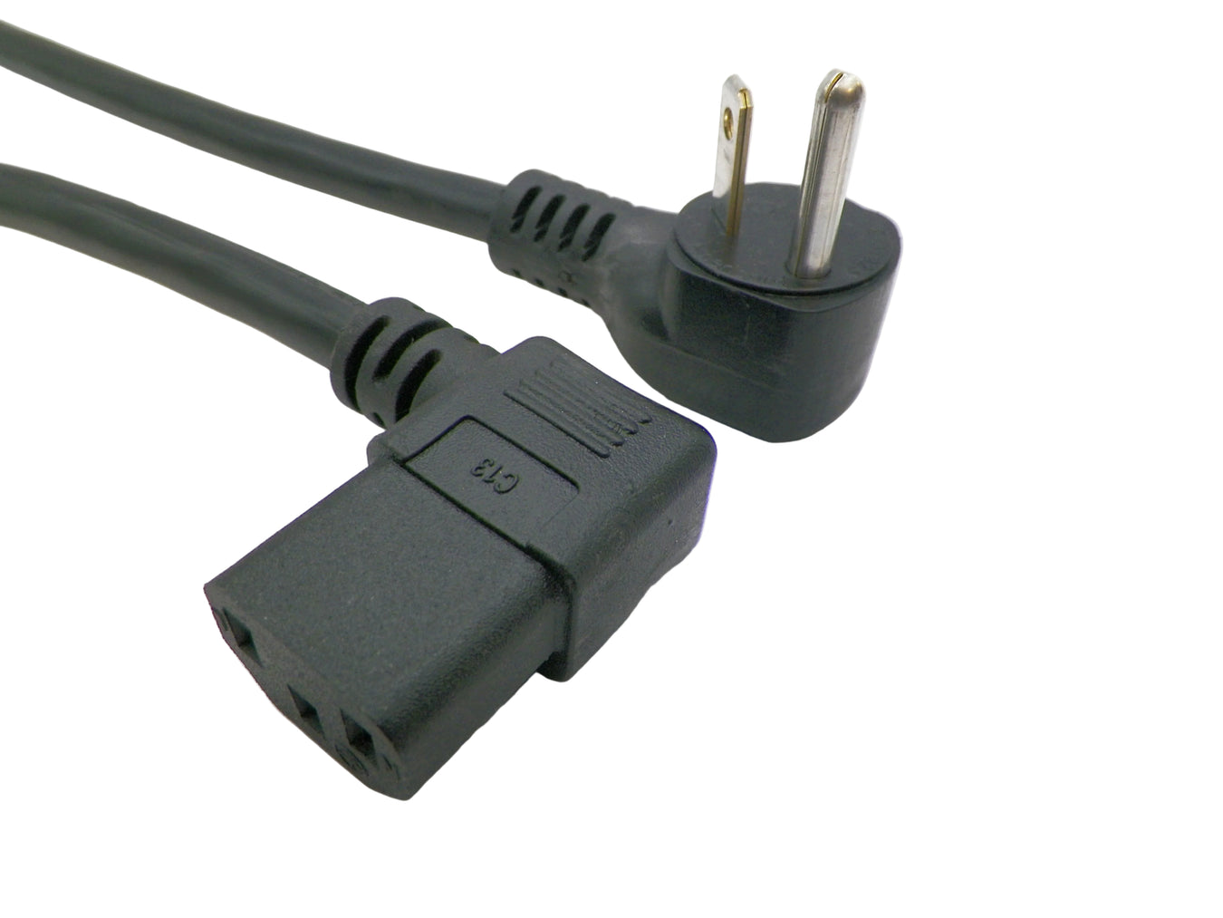 NEMA 5-15PRight Angle To IEC-320 C-13 Right Angle