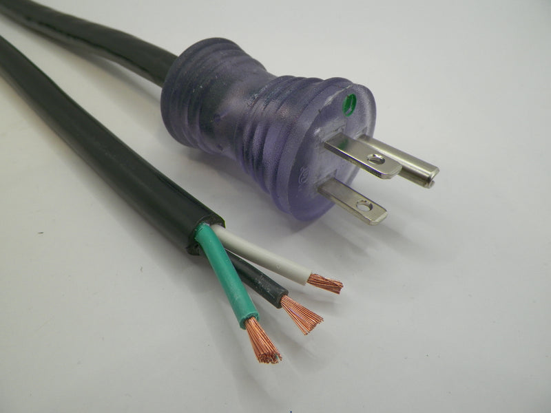 16FT NEMA 5-15PH to Blunt Cut ROJ 3/4" Hospital Power Cord 16/3 SJTOW NA
