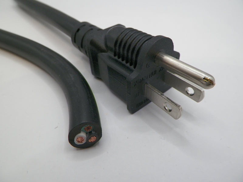 25FT Nema 5-15P to Blunt Cut Power Cord 14/3 SJOOW NA