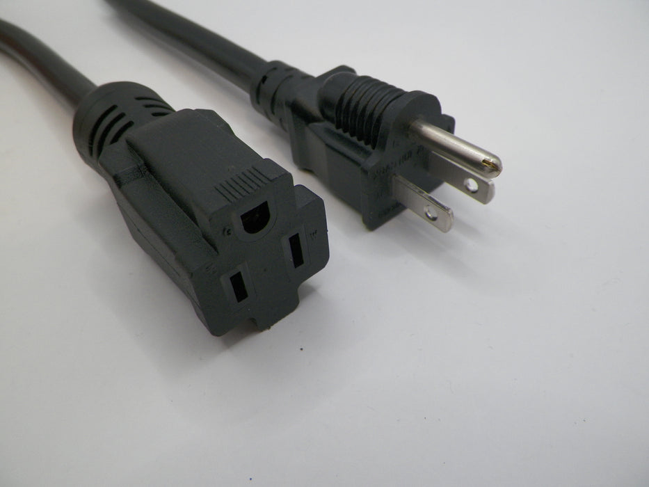 25FT Nema 5-15P to Nema 5-15R Extension Cord 14/3 SJTOW NA 15A 125V Printed on