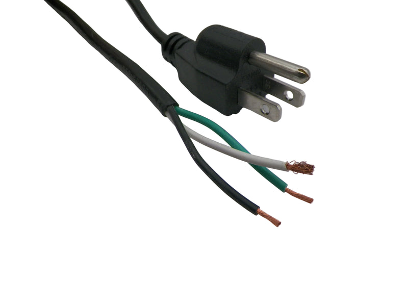 6FT Nema 5-15P to ROJ 8IN Strip 1/4IN Power Cord 18/3 SVT NA