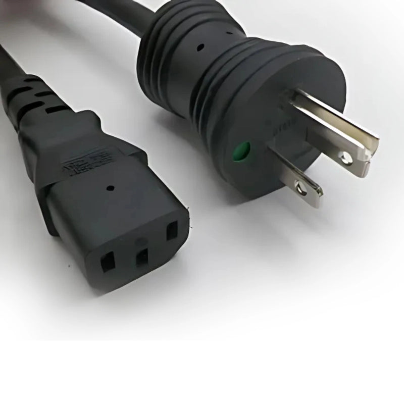 10FT NEMA 5-15PH to IEC-320 C-13 Hospital Computer Power Cord 16/3 SJTOW NA 13A 125V