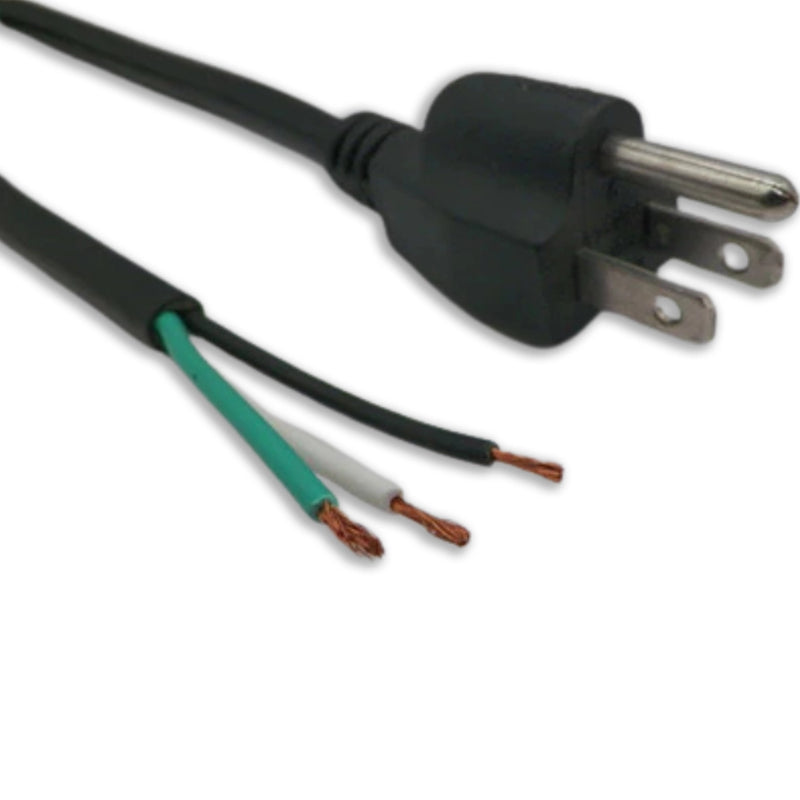10FT NEMA 5-15P to ROJ 3IN Strip 3/8IN Power Cord 18/3 SJTW NA