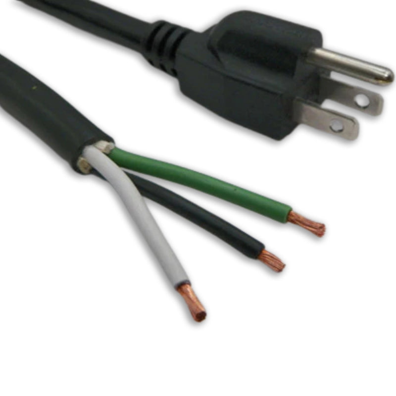 10FT Nema 5-15P to ROJ 2IN Strip 1/4IN Power Cord 14/3 SJTW NA