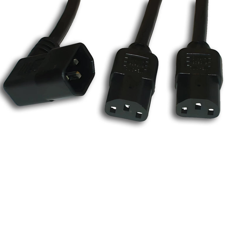 10FT IEC-320 C-14 to IEC-320 C-13(x2) Computer Power Cord 18/3 SJTW NA