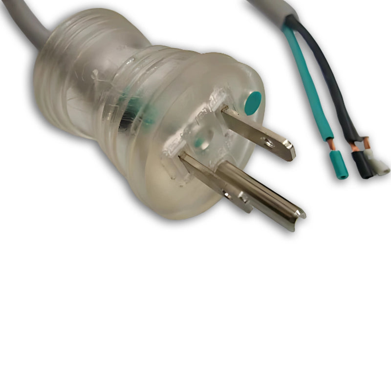 10FT NEMA 5-15PH to ROJ 2IN Strip 1/4IN Hospital Power Cord 18/3 SJTW NA