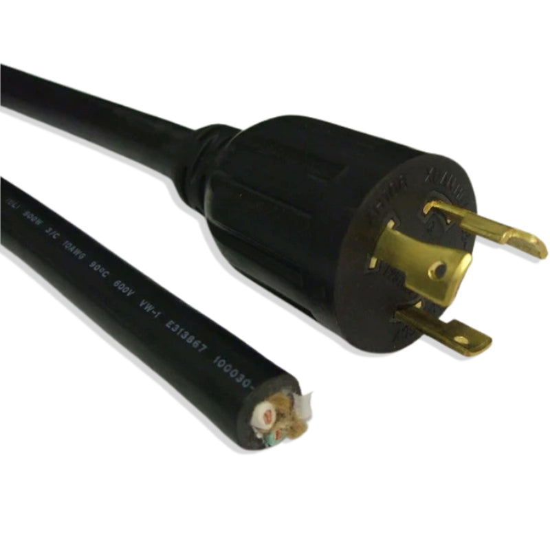 11FT 6IN NEMA L6-30P to Blunt Cut Heavy Duty Power Cord 10/3 SOOW NA