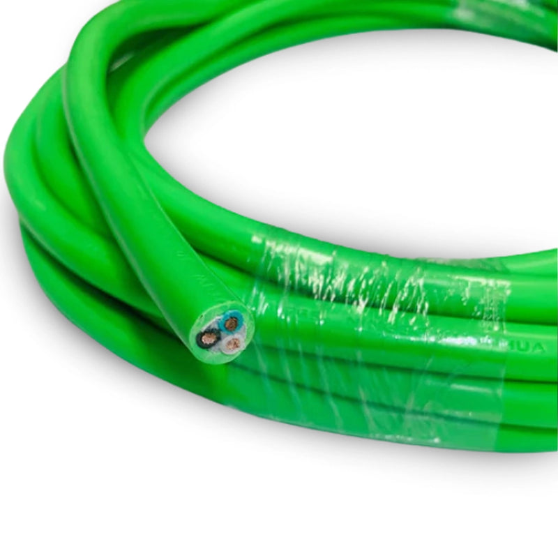 12/3 SJTOW NEON GREEN 105C 25 Amp 300V NA PVC Thermoplastic Bulk Cable