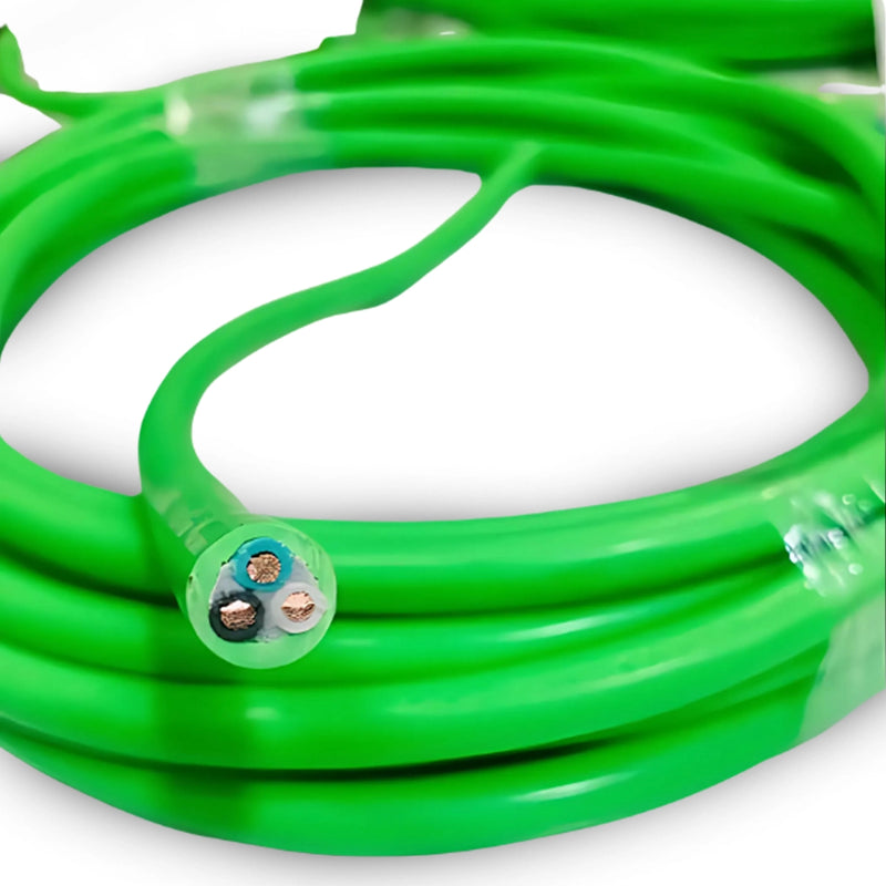 12/3 SJTOW NEON GREEN 105C 25 Amp 300V NA PVC Thermoplastic Bulk Cable