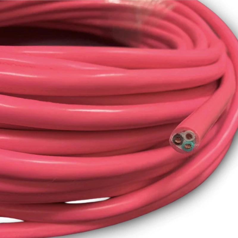 12/3 SJTOW NEON PINK 105C 25 Amp 300V NA PVC Thermoplastic Bulk Cable