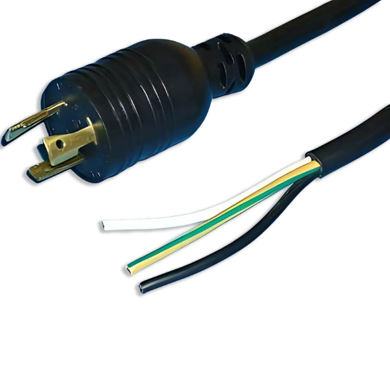 12FT NEMA L6-20P to ROJ 9IN Heavy Duty Power Cord 12/3 SJTOW NA