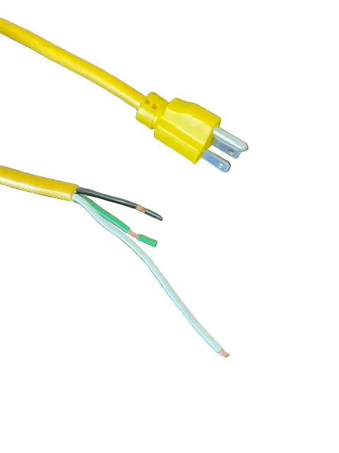 1FT 11IN Nema 5-15P tor ROJ 4IN Yellow Power Cord 16/3 SJTOW NA