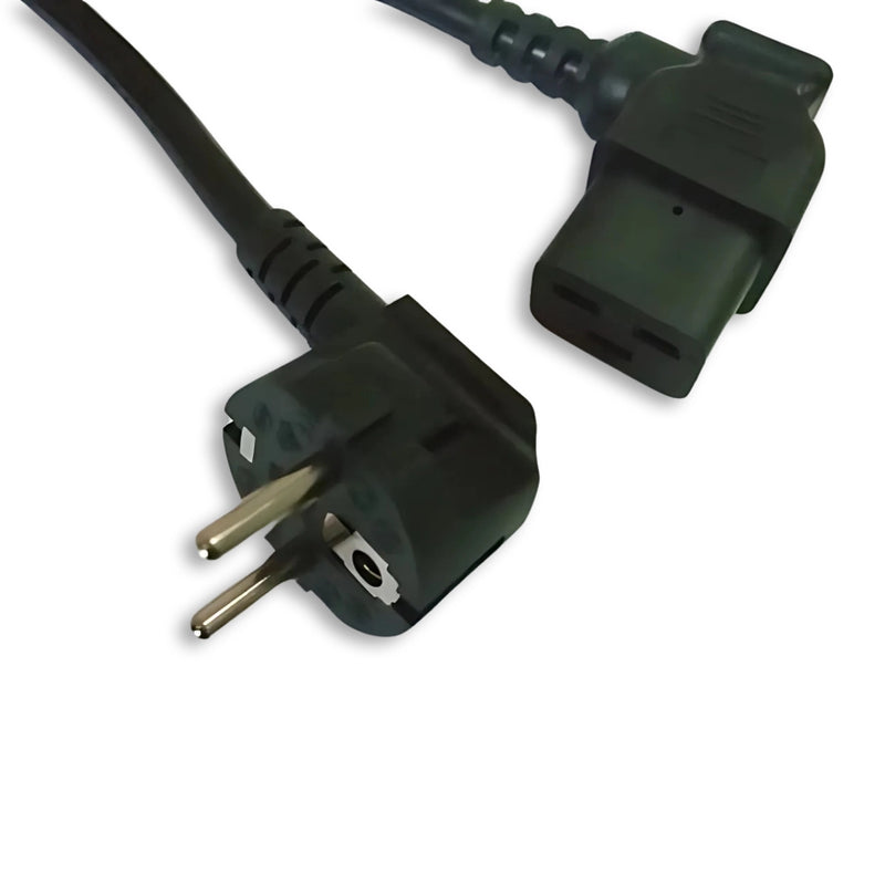 13FT European Right-Angle Plug to IEC-320 C-19LA International Computer Power Cord 1.5mm² H05VVf3g CEE