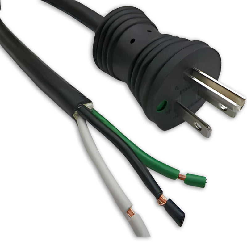15FT NEMA 5-15PH to ROJ 6IN Strip 1/4IN Hospital Power Cord 16/3 SJTOW NA