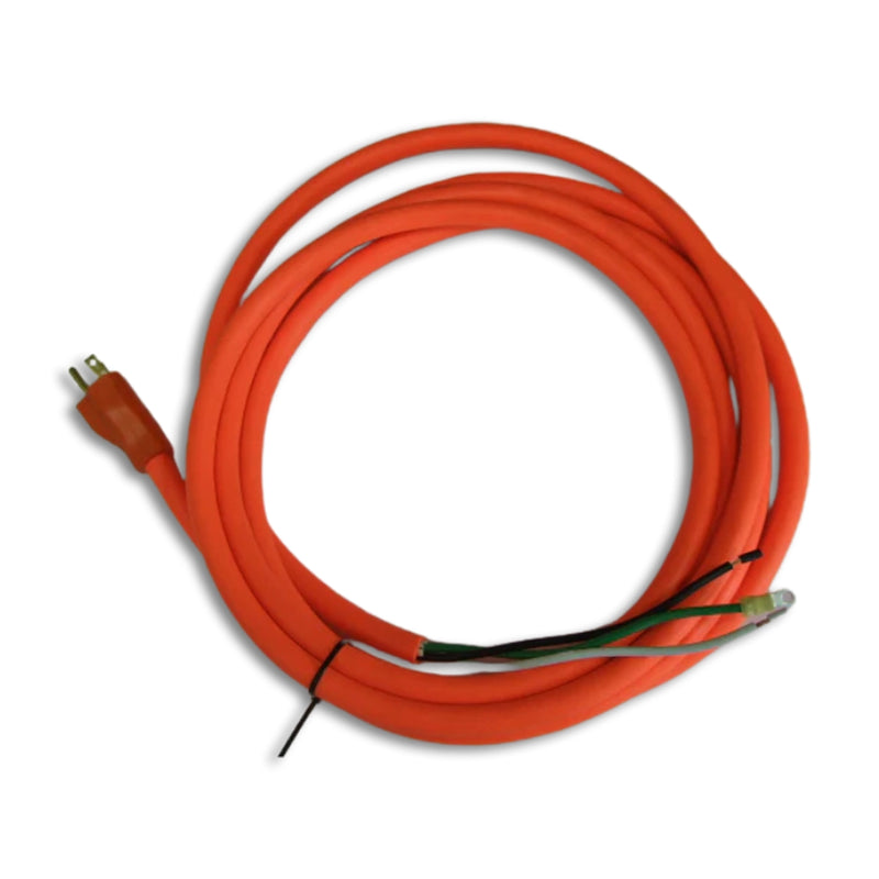 15FT Nema 5-15P to ROJ and Strip Bright Orange Power Cord 14/3 STOW NA 18A 600V