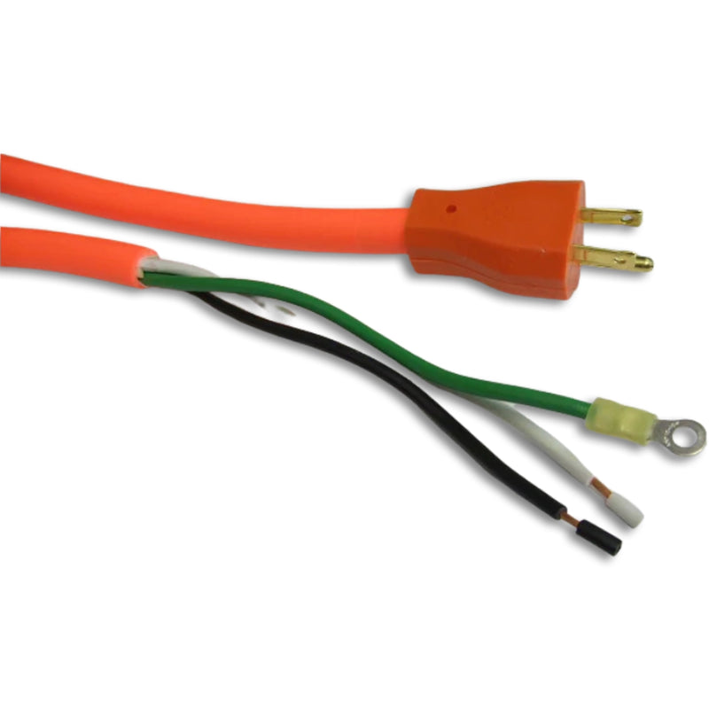 15FT Nema 5-15P to ROJ and Strip Bright Orange Power Cord 14/3 STOW NA 18A 600V