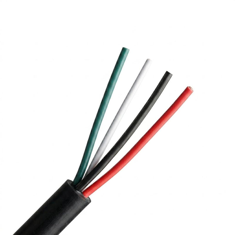 18/4 SJTOW Black 105C 10Amp 300V NA PVC Thermoplastic Bulk Wire