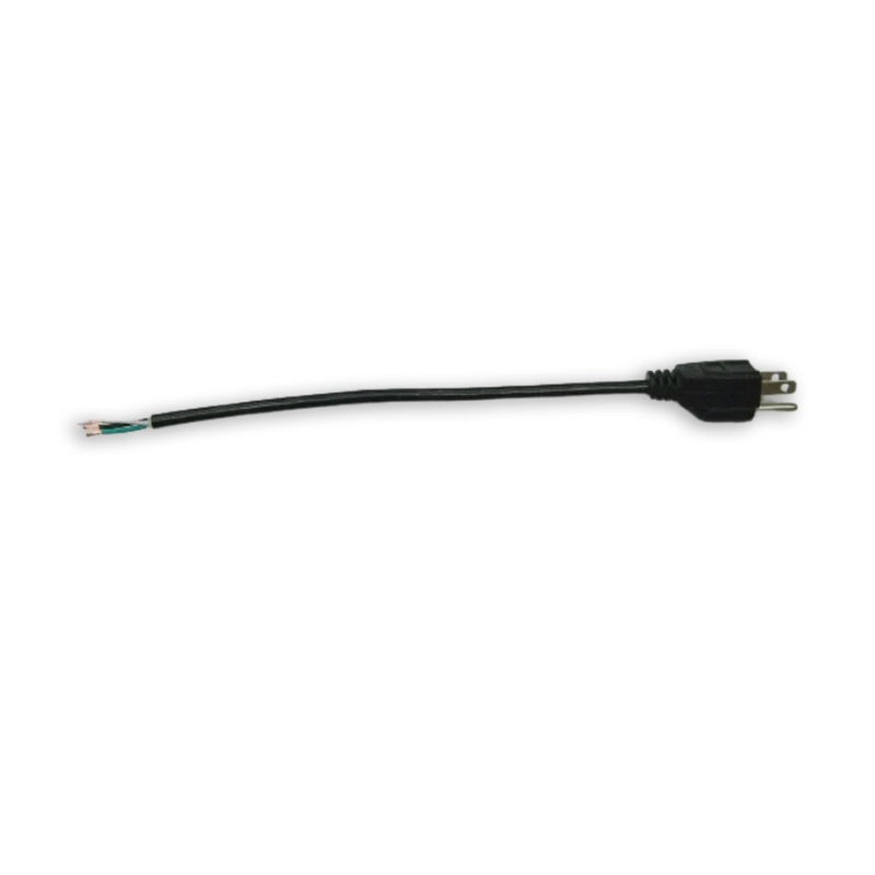 1FT 1IN NEMA 5-15P to ROJ 2IN Strip 1/4IN Black Power Cord 18/3 SVT NA 10A 125V 105C