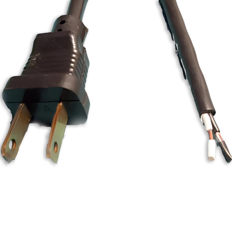 1FT 6IN Nema 1-15P Polarized  to ROJ 1IN Strip 1/4IN Power Cord 18/2 SJTW NA