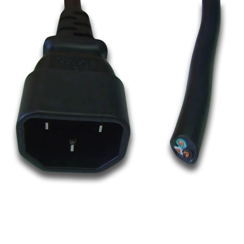 1FT IEC-320 C-14 to ROJ Computer Power Cord 14/3 SJTW NA 15A 250V