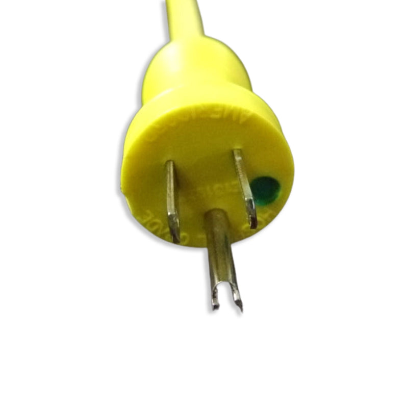 1FT NEMA 5-15PH to ROJ 8IN Strip 1/2IN Hospital Power Cord 12/3 SJTOW NA