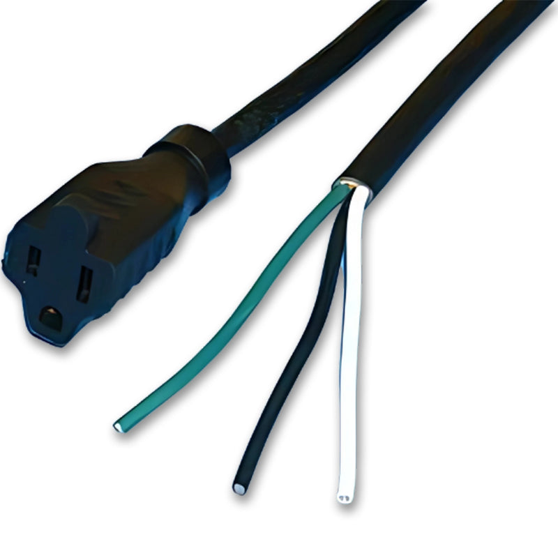 1FT ROJ 2" Strip 1/4"  Tinned To Nema 5-15R  Power Cord 18/3 SJTW NA