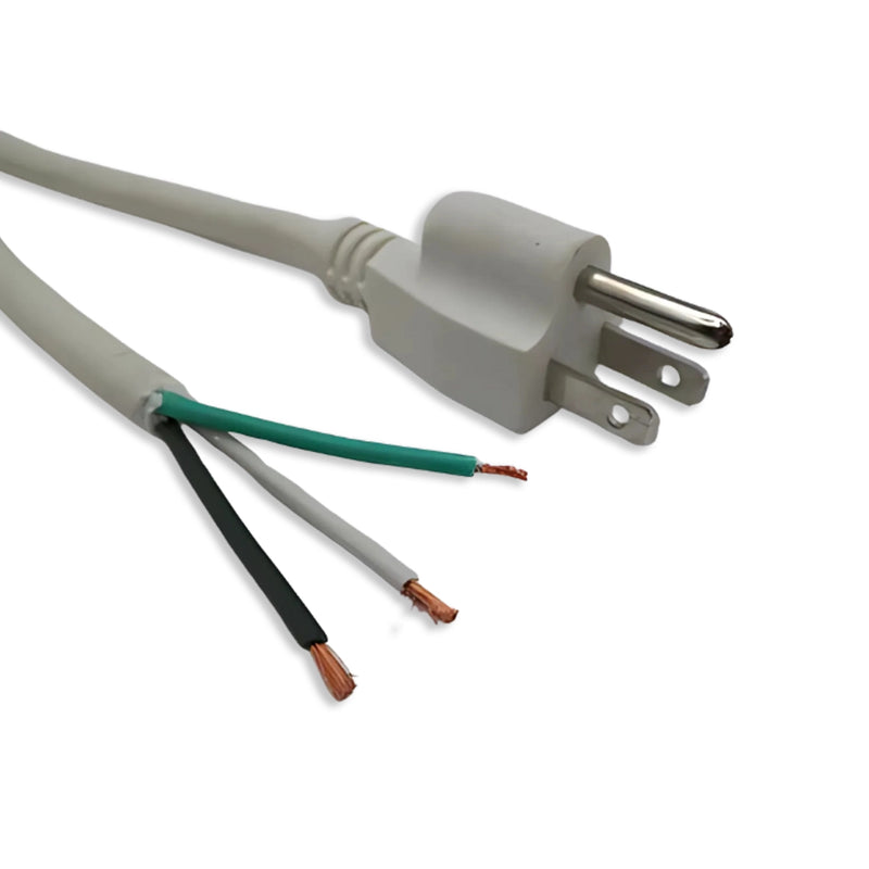 20FT Nema 5-15P To ROJ & Strip White Power Cord 16/3 SJTOW NA 13A 125V 105C