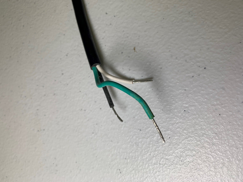 8FT Nema 5-15P to ROJ 3" Shorten/Strip/Tin 18/3 SJTW Power cord 10A 125V