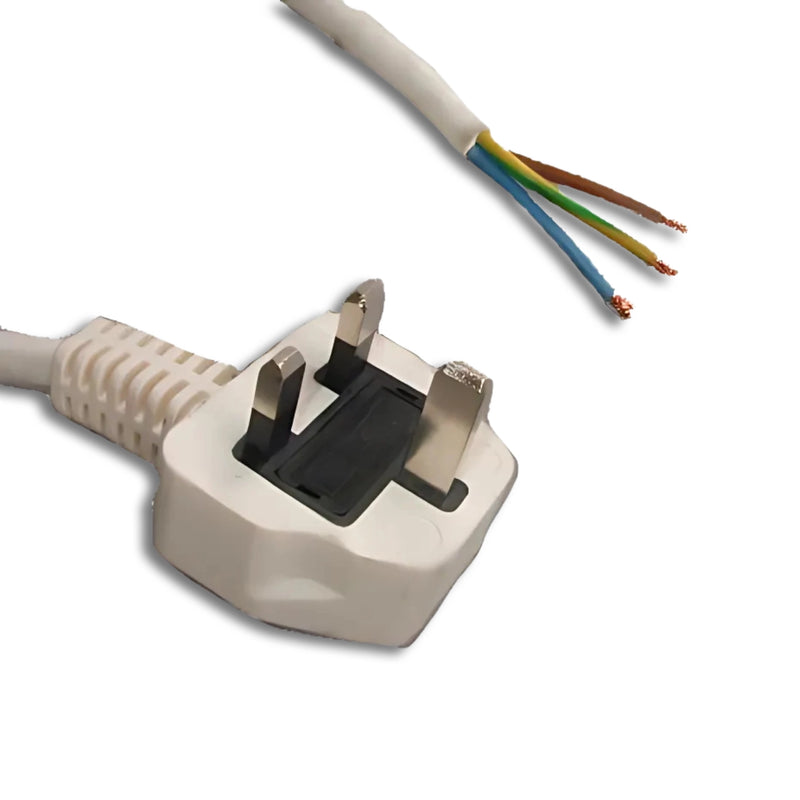 25FT British Plug to ROJ 2IN Strip 1/2IN International Power Cord 1.5mm² H05VVf3g CEE