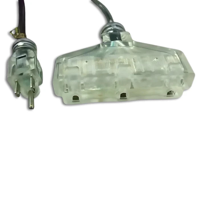 25ft Nema 5-15P to Nema 5-15TT Fan Style Lighted Extension Cord 14/3 SJTW NA 15A 125V