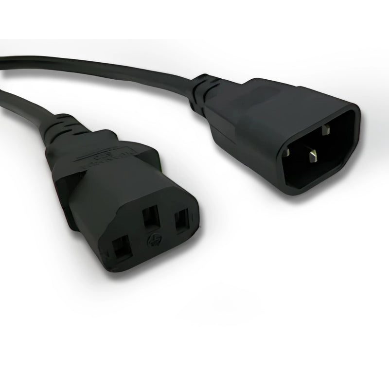 2FT IEC-320 C-14 to IEC-320 C-13 Computer Power Cord 18/3 SJTW NA