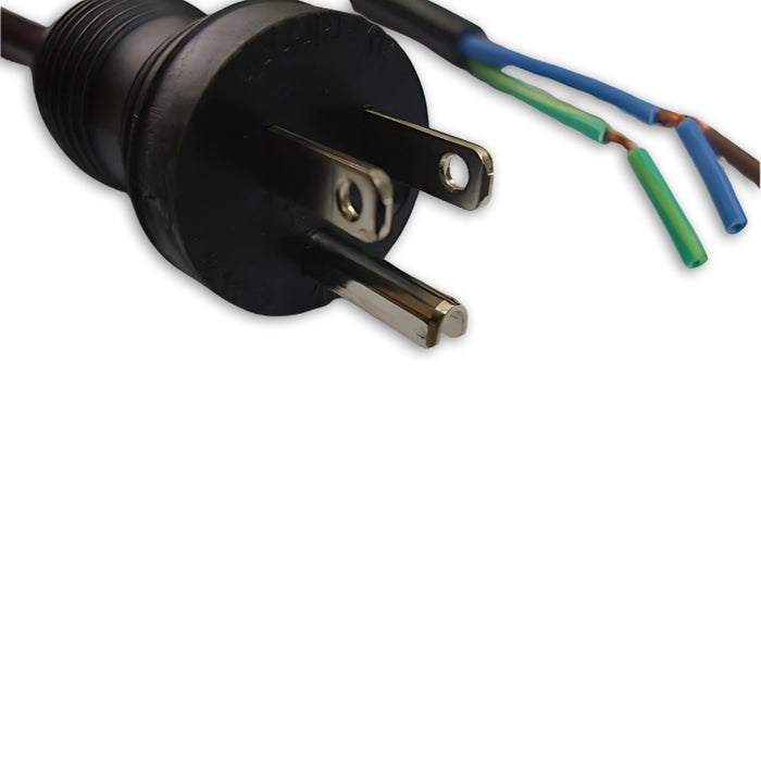 2Ft NEMA 5-15PH to ROJ 2IN Strip 5/8IN Hospital Power Cord 18/3 SJTW CEE