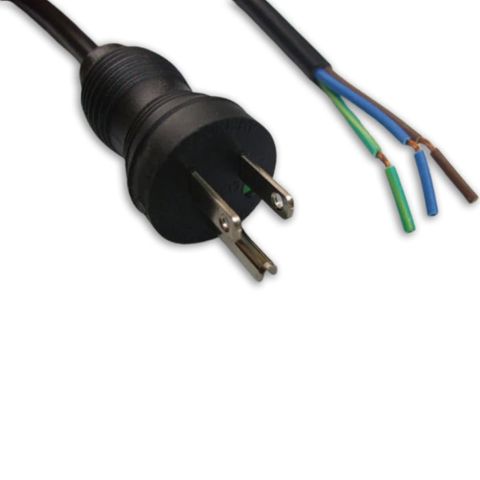 2Ft NEMA 5-15PH to ROJ 2IN Strip 5/8IN Hospital Power Cord 18/3 SJTW CEE