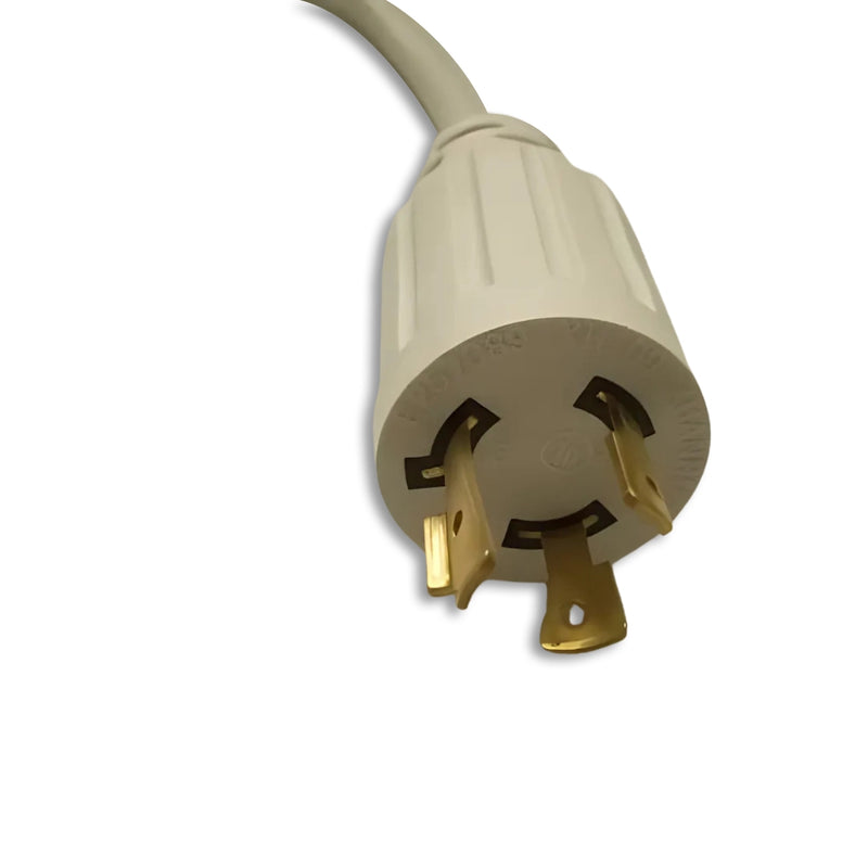 25FT 10IN NEMA L7-20P to ROJ 5" Strip and Terminal Heavy Duty White Power Cord 16/3 STOOW NA