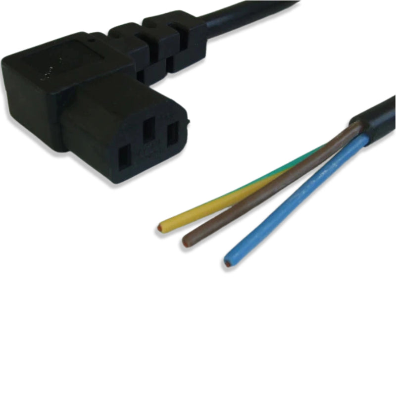 3FT 2IN Blunt Cut to IEC-320 C-13LA Computer Power Cord 18/3 SJT CEE 10A 250V  105C