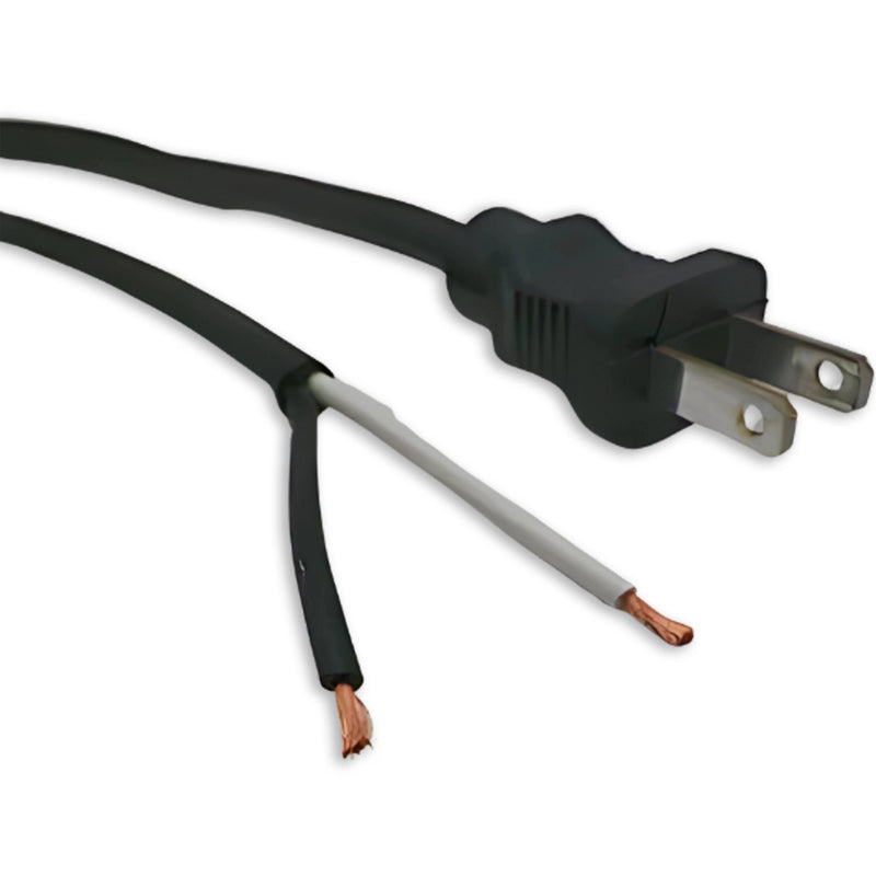3FT 3IN Nema 1-15P Non Polarized to ROJ 1 1/2IN Strip 3/8IN Power Cord 18/2 SVT NA