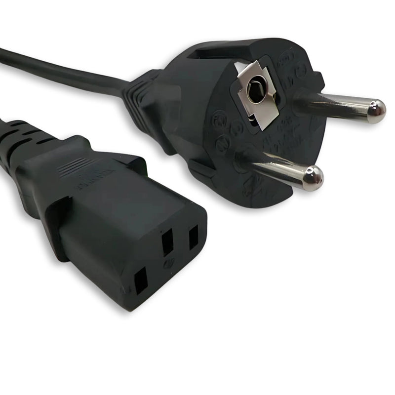 3FT European Straight Plug to IEC-320 C-13  International Computer Power Cord 1.0mm² H05VVf3g CEE