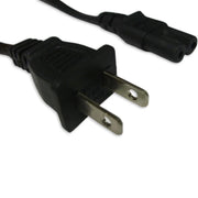 3FT NEMA 1-15P Non-Polarized to IEC-320 C-7 Non-Polarized Computer Power Cord 18/2 SPT-2 NA 10 Amp