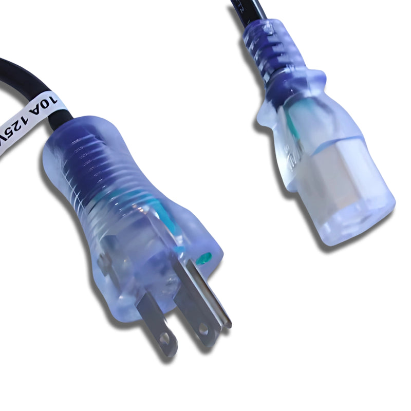 4FT NEMA 5-15PH to IEC-320 C-13 Hospital Computer Power Cord 18/3 SJTW NA