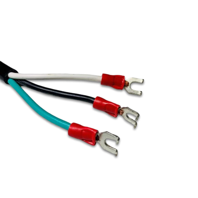 4FT Nema 5-15p to ROJ 2IN #6 Flanged Forks Power Cord 18/3 SJTW NA