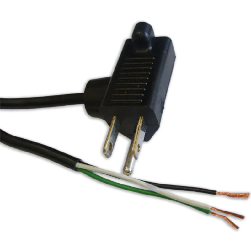 4FT Nema 5-15PB  with no Strain Relief to ROJ 3" Strip 1/2"  Series Piggy Back Power Cord 18/3 SVT NA