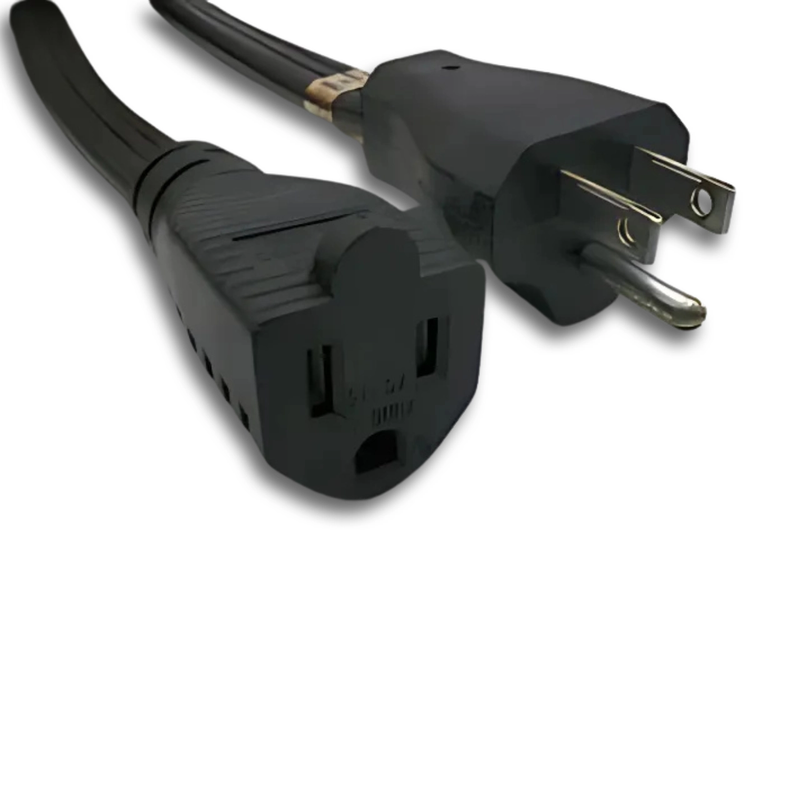 6ft Nema 5-15P to Nema 5-15R Flat Extension Power Cord 12/3 SPT-3 NA 25A 125V